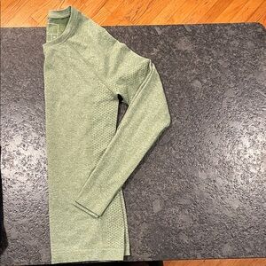 Figs Sage Green Long Sleeve Seamless Top